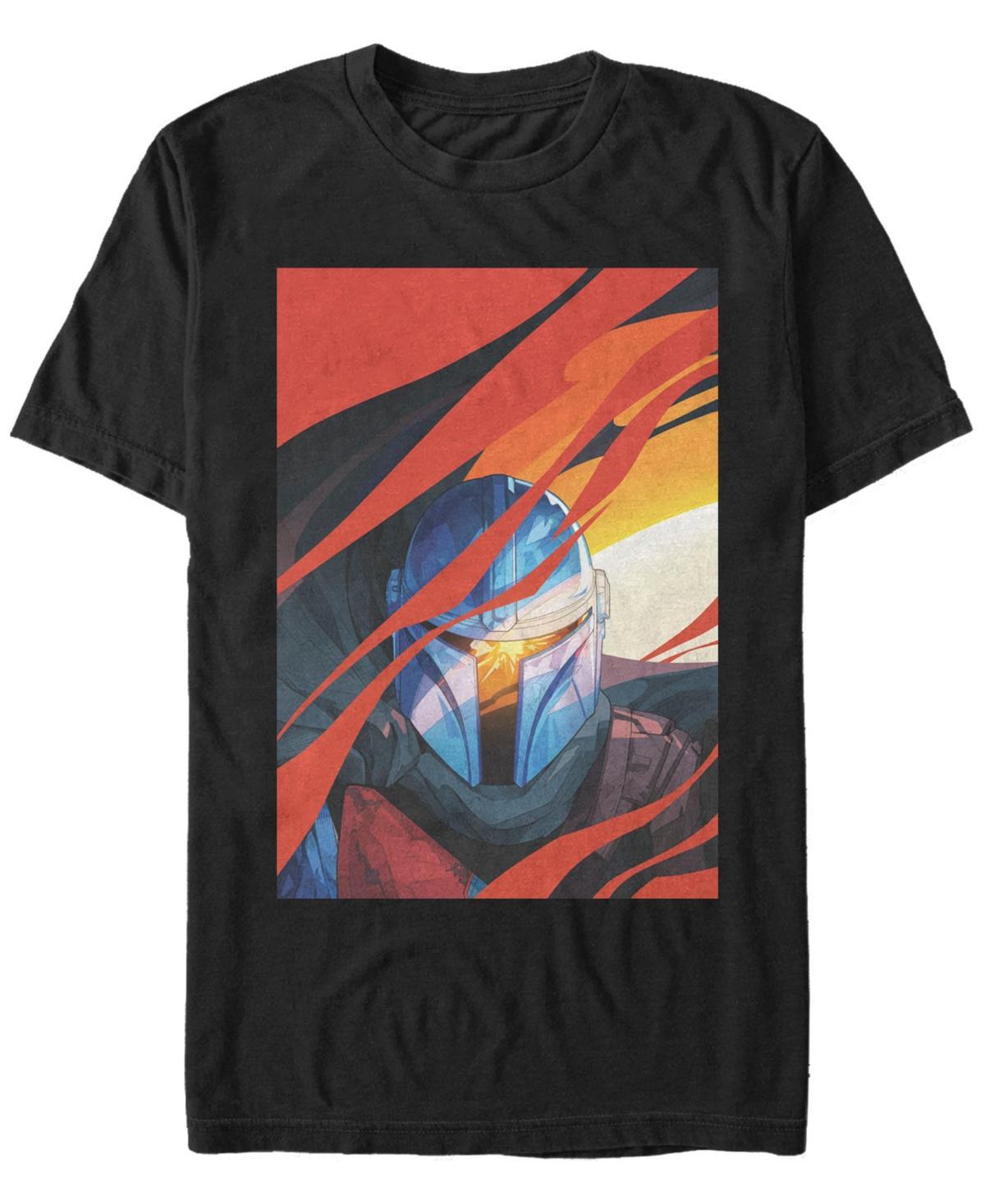 Men's Star Wars Mandalorian Smoke Poster Tee, Size: Medium, Black Product Image