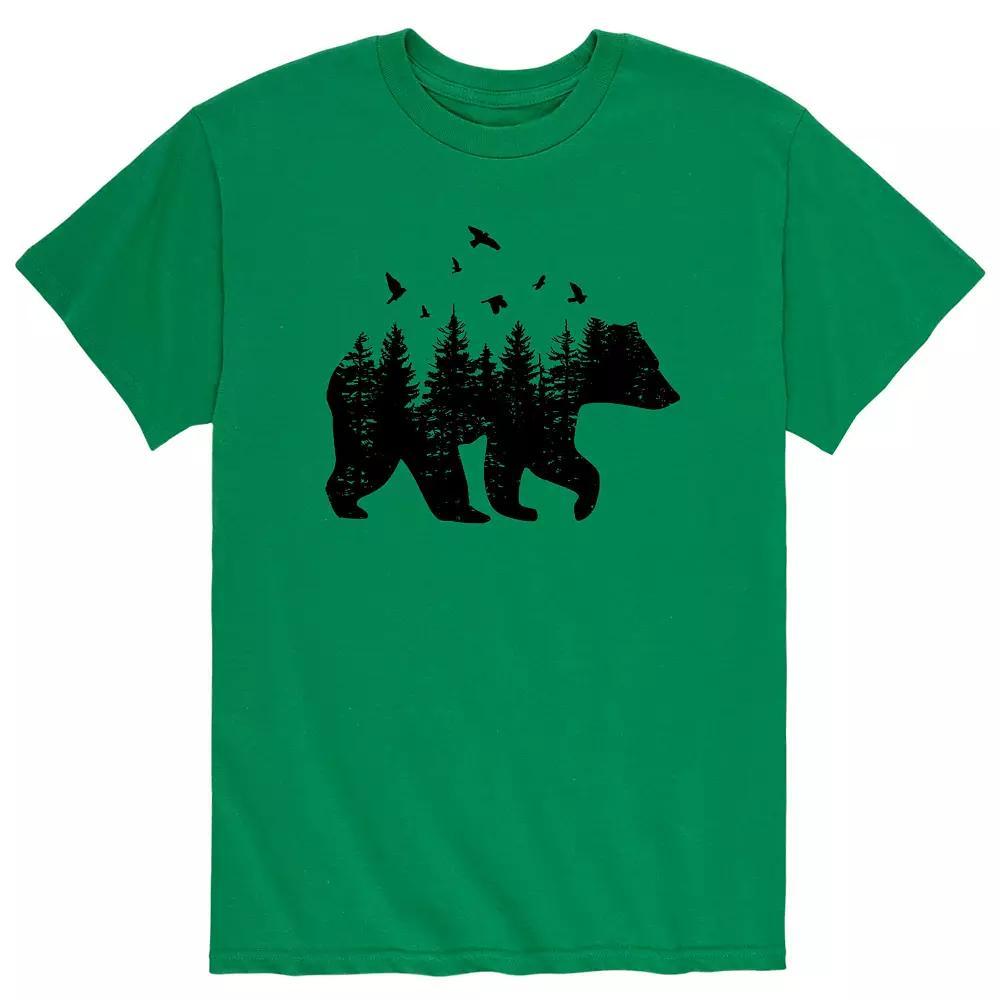 Men's Forest Bear Silhouette Tee, Size: Medium, Green Product Image