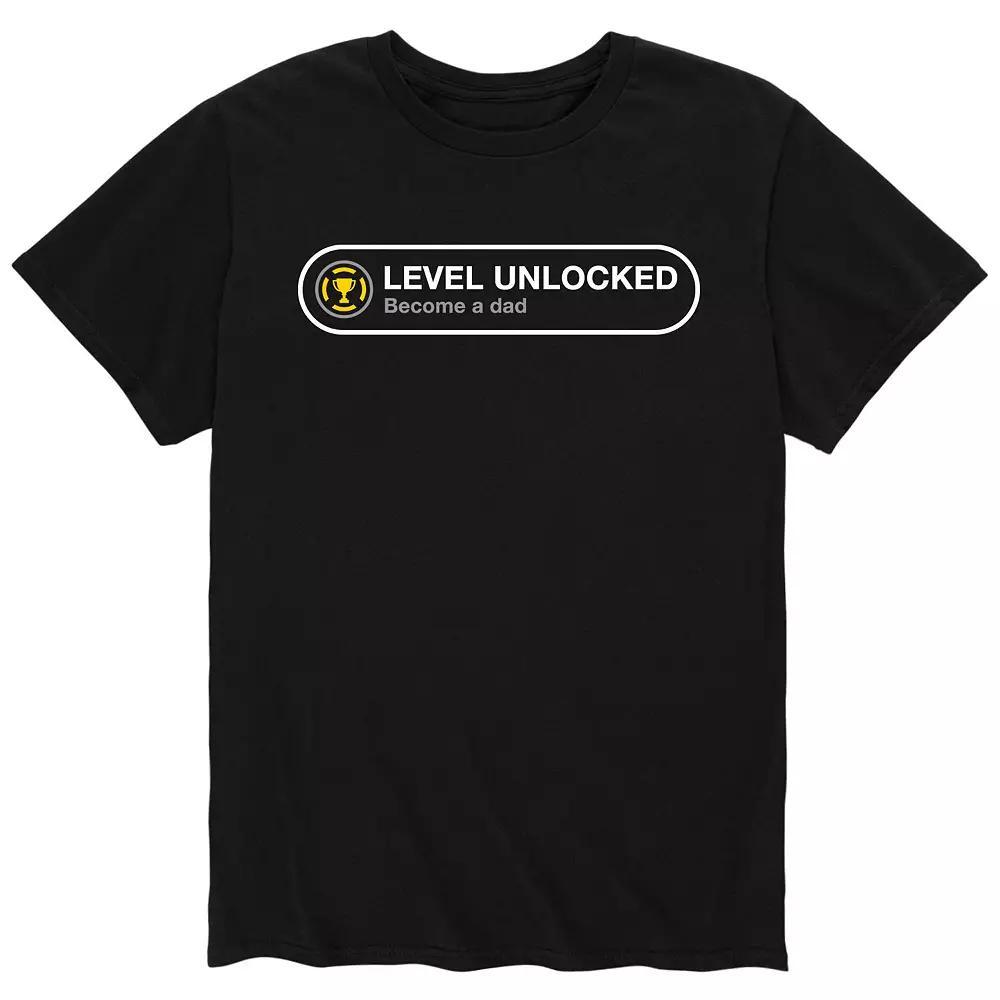 Men's Level Unlocked Become A Dad Tee, Size: Small, Black Product Image