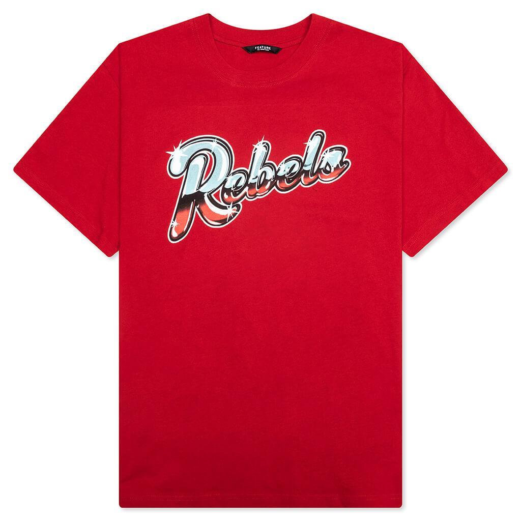 Small Red Heart T-Shirt - Purple Male Product Image
