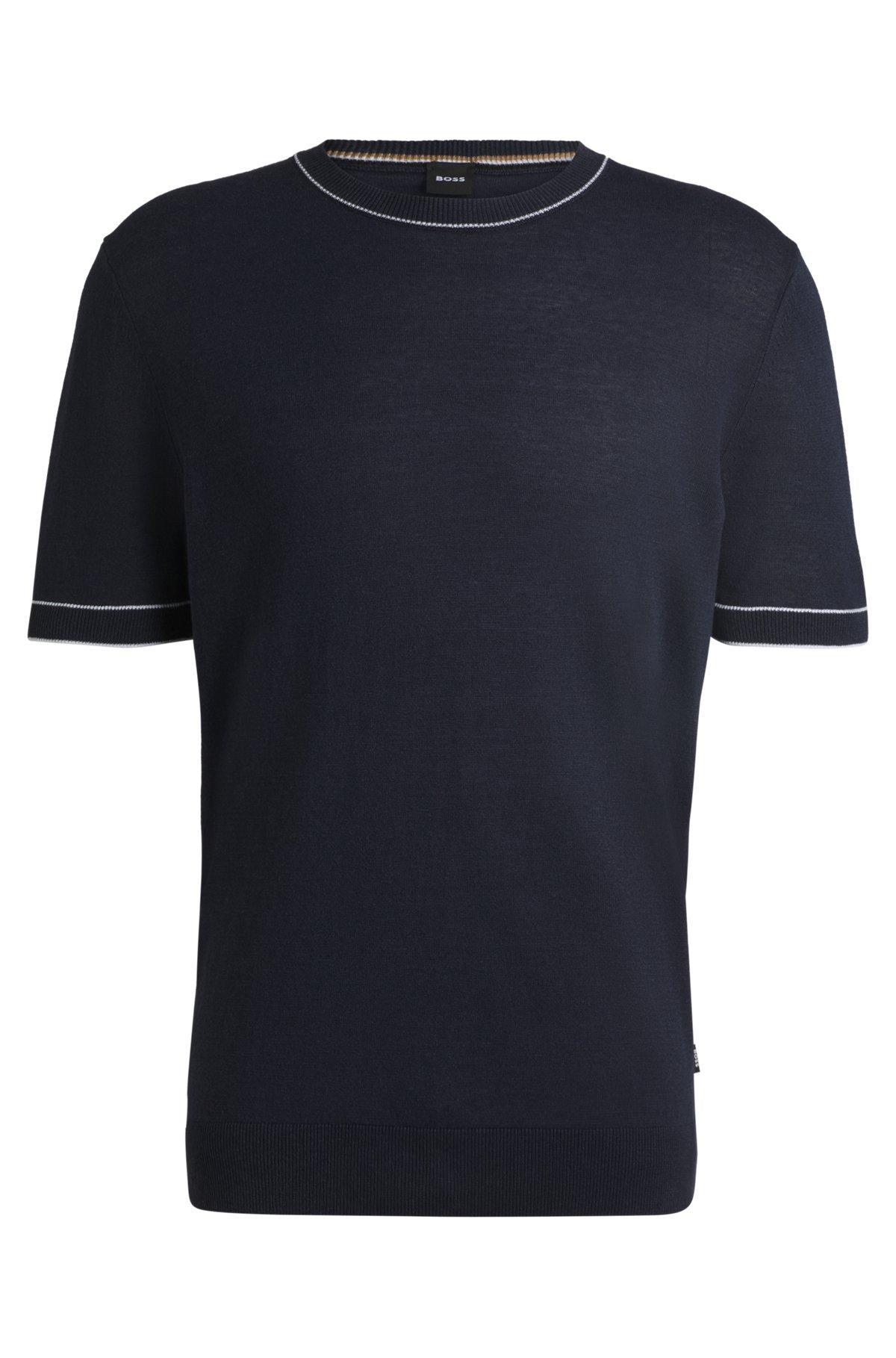 Linen-blend sweatshirt with tipping Product Image