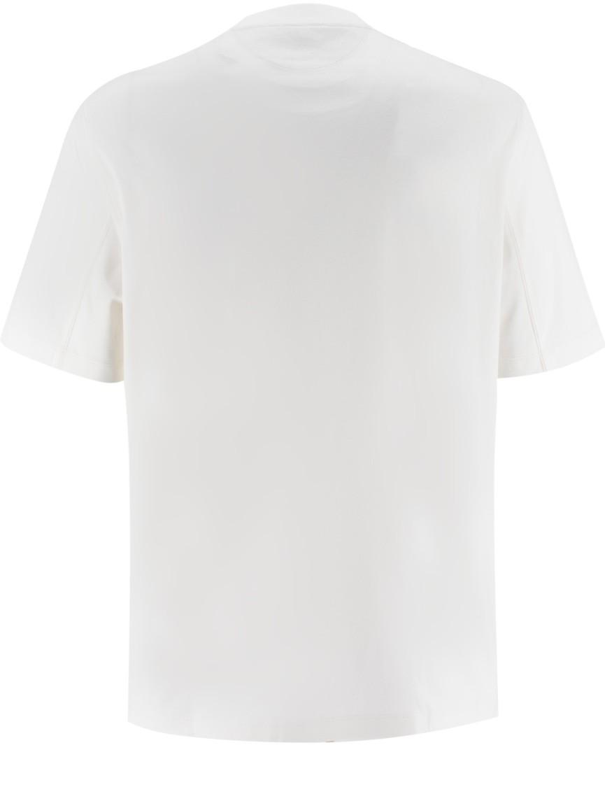 BRUNELLO CUCINELLI T-shirt In Off White+grigio Scuro+nebbia+bordeauxbr Product Image