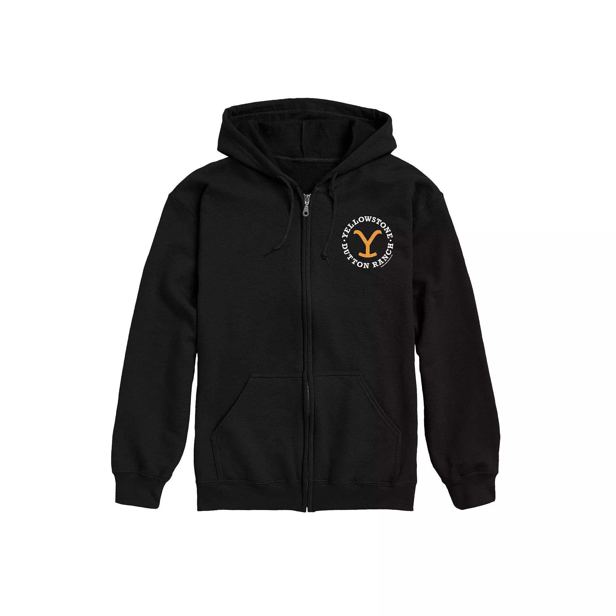 Men's Yellowstone Y Brand Zip Hoodie, Size: Large, Black Product Image