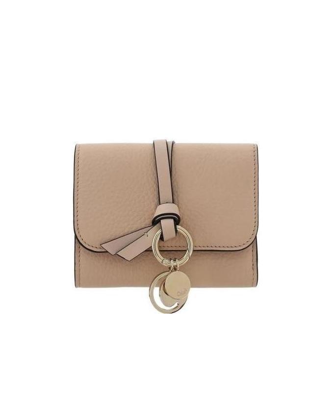 CHLOÉ Alphabet Trifold Wallet In Brown Product Image