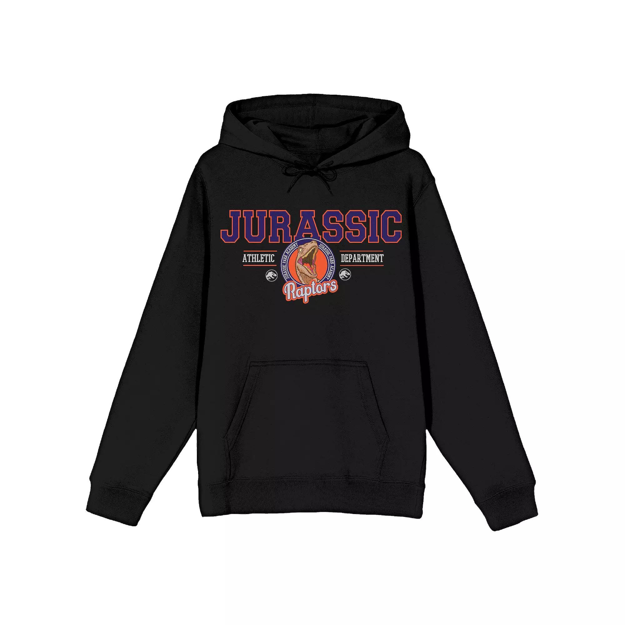 Men's Jurassic Park Jurassic Athletic Department Graphic Hoodie, Size: Large, Black Product Image