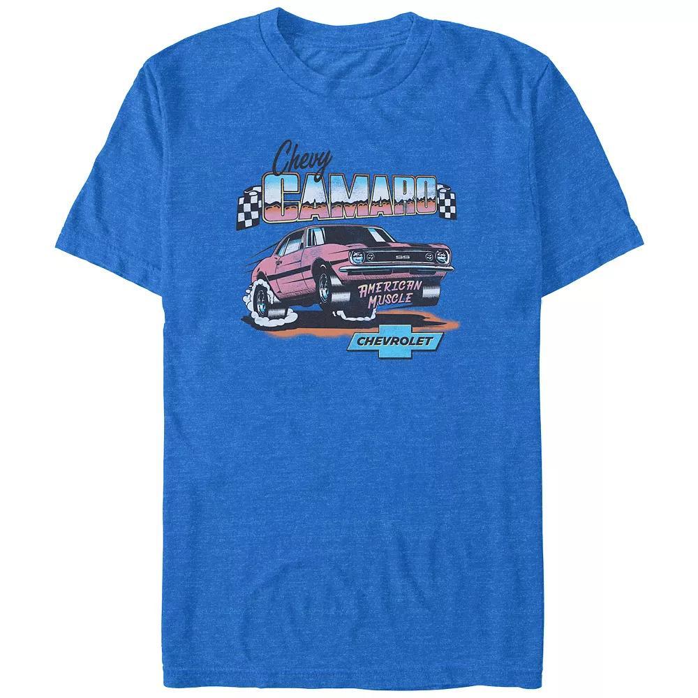Big & Tall Chevy Camaro American Muscle Graphic Tee, Men's, Size: 3XL Tall, Royal Grey Product Image