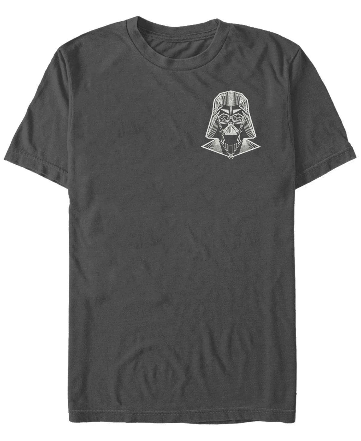 Mens Star Wars Left Pocket Geo Vader Tee Grey Product Image