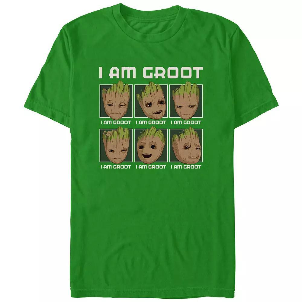Men's I Am Groot Expressions Boxes Graphic Tee, Size: Small, Kelly Product Image
