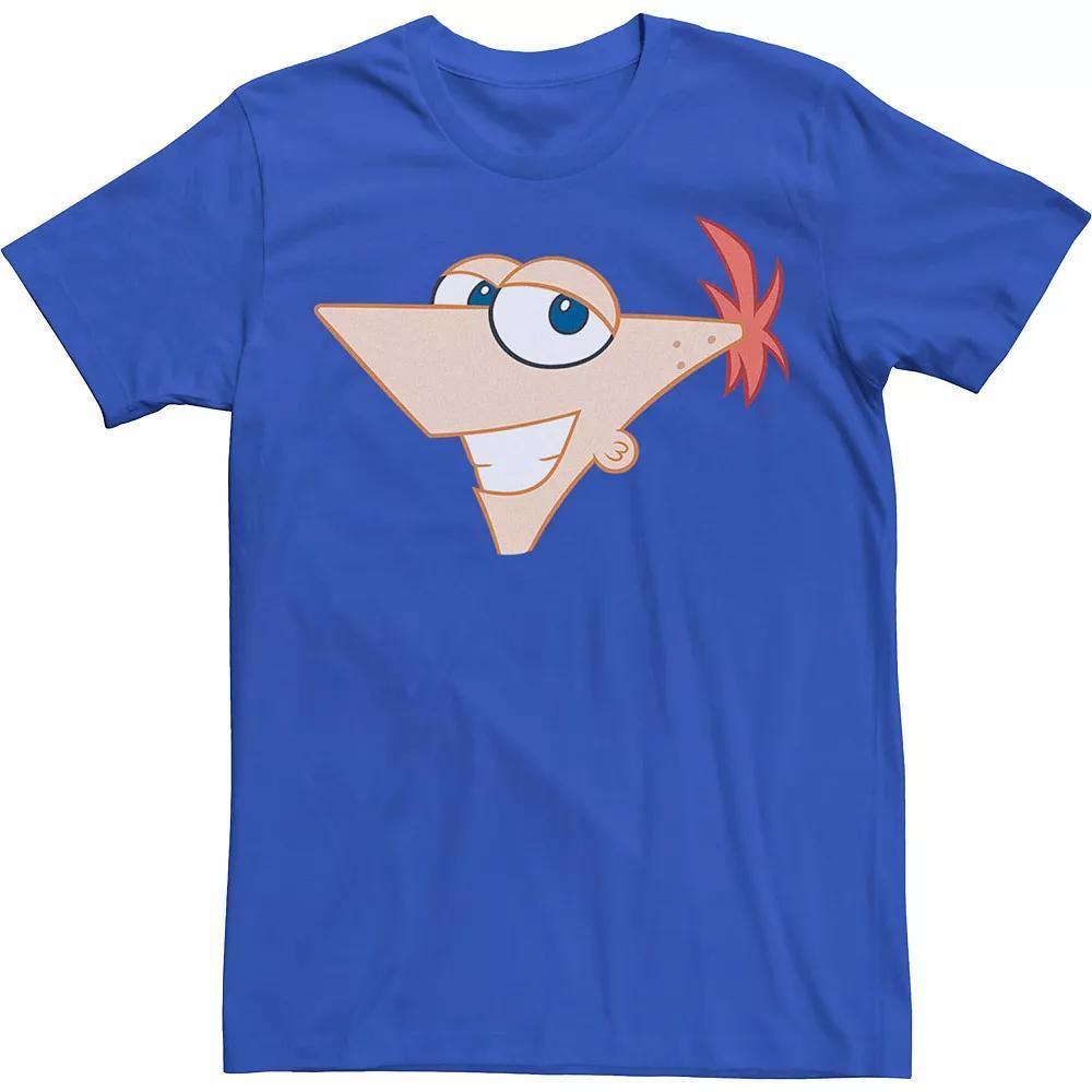 Disney's Phineas And Ferb Large Phineas Face Men's Tee, Size: 3XL, Royal Product Image