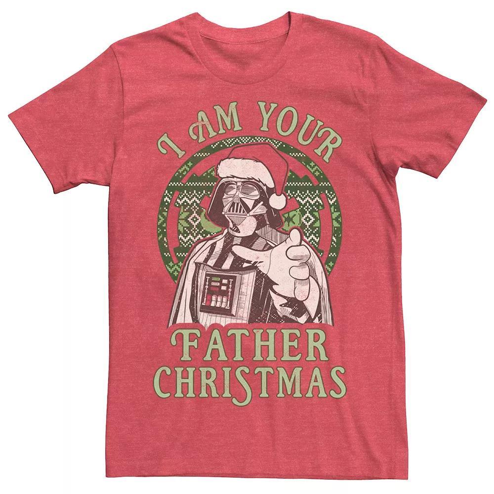 Men's Star Wars Darth Vader I Am Your Father Christmas Tee, Size: Medium, Red Grey Product Image