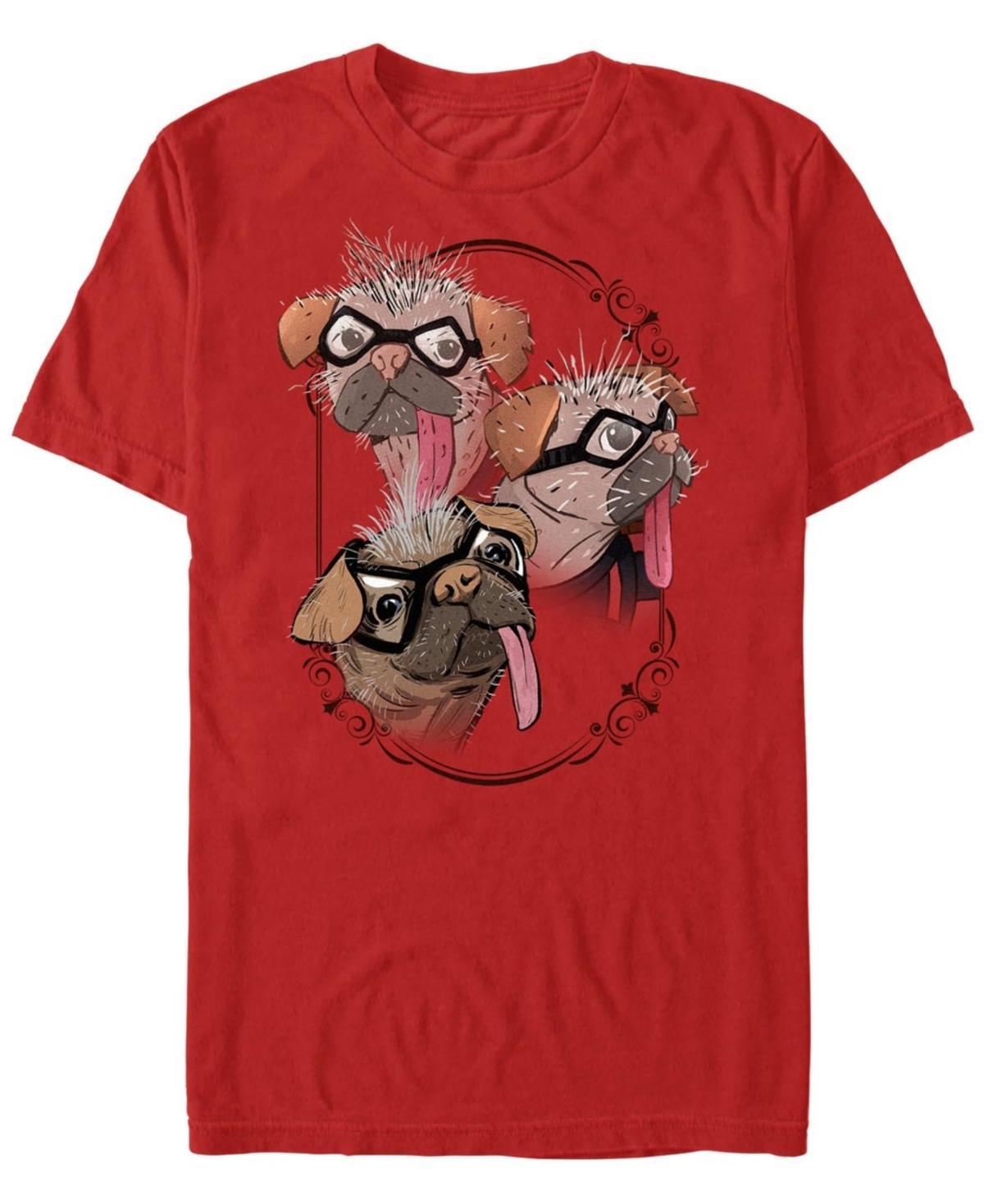 Men's Deadpool And Wolverine Dogpool Three Faces Graphic Tee, Size: Medium, Red Product Image
