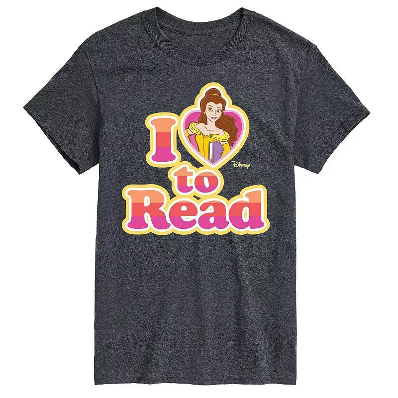 Disney Princess Big & Tall Belle I Love To Read Graphic Tee, Mens Product Image