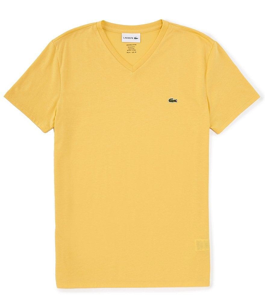Lacoste Pima Cotton Short Sleeve V-Neck T-Shirt Product Image