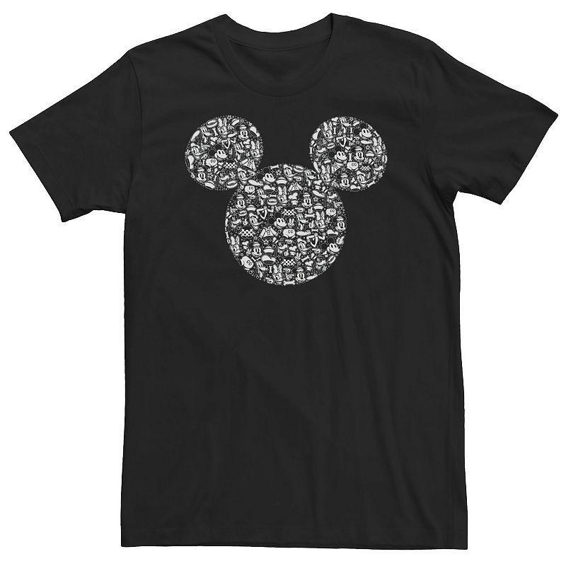 Disney's Mickey Mouse Big & Tall Icons Fill Tee, Men's, Size: 4XL Tall, Black Product Image
