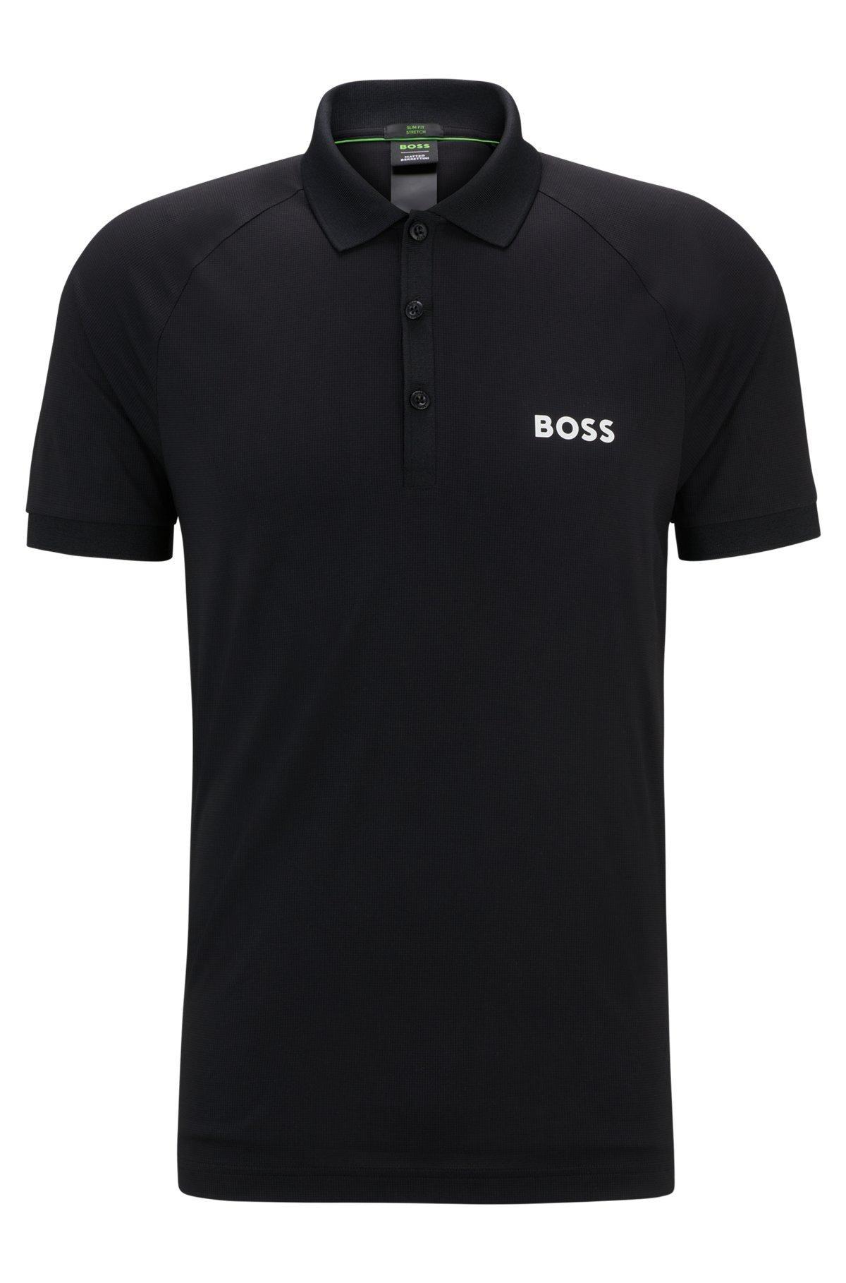 BOSS x Matteo Berrettini waffle-fabric polo shirt  Product Image