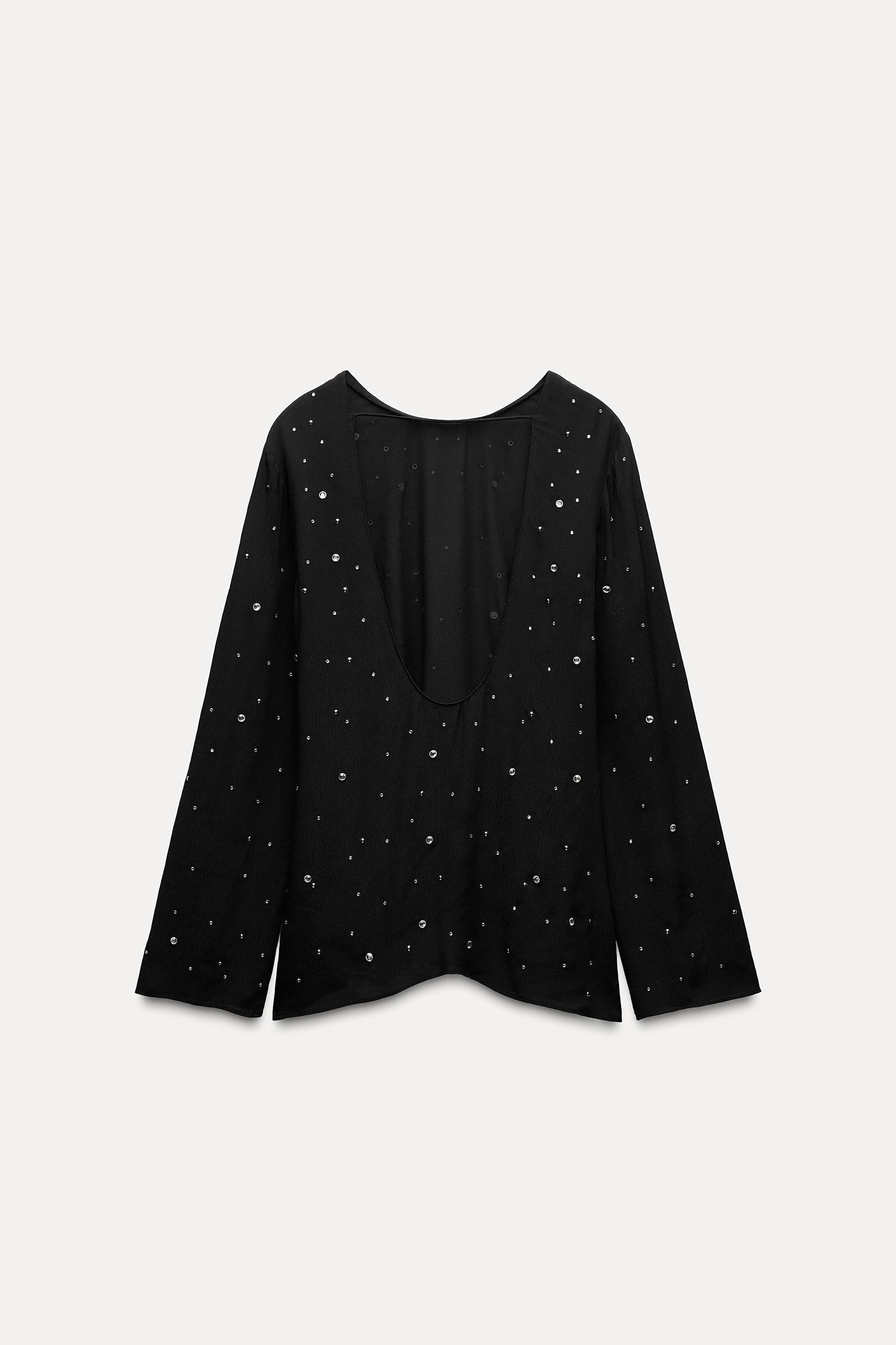OPEN BACK RHINESTONE TOP ZW COLLECTION Product Image