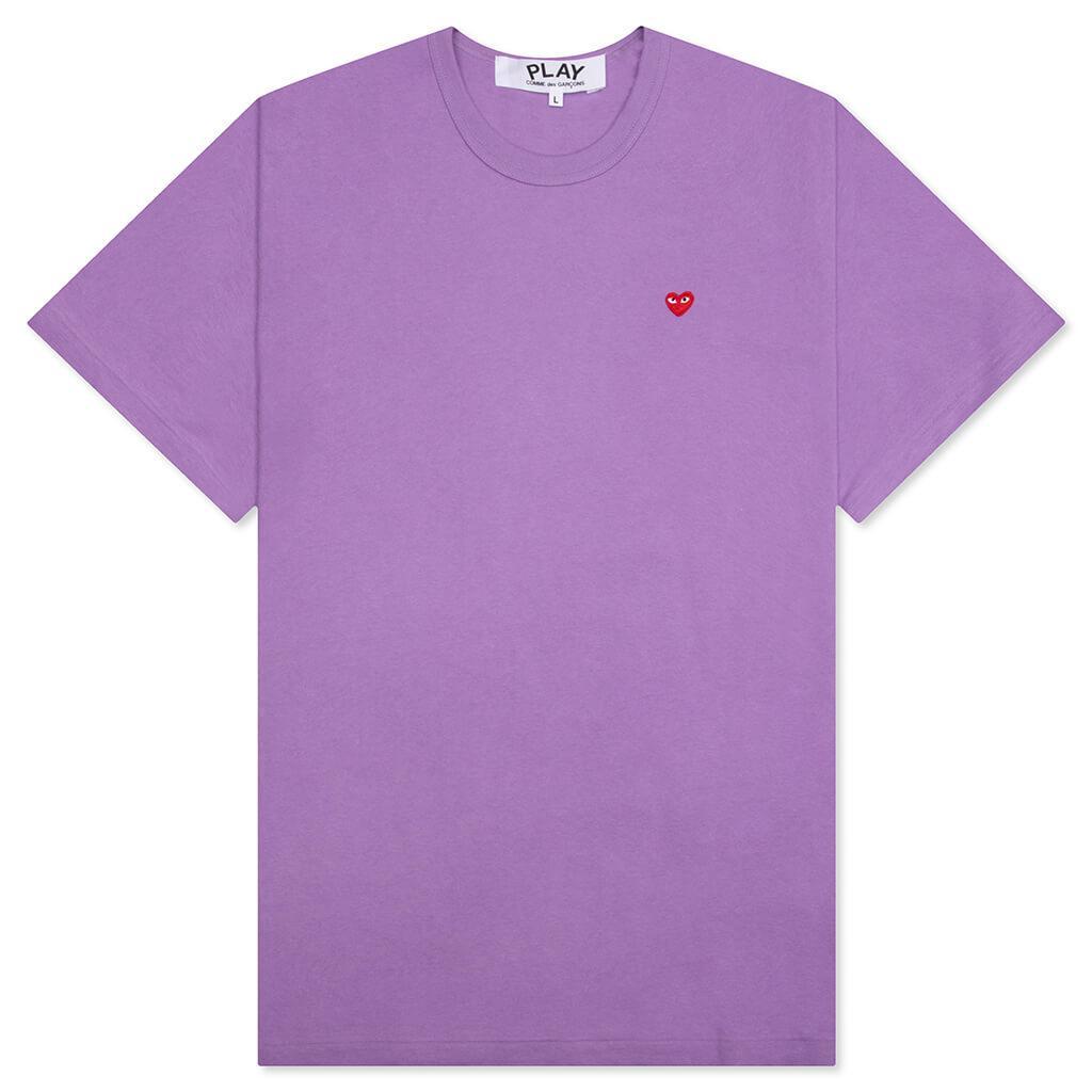 Small Red Heart T-Shirt - Purple Male Product Image