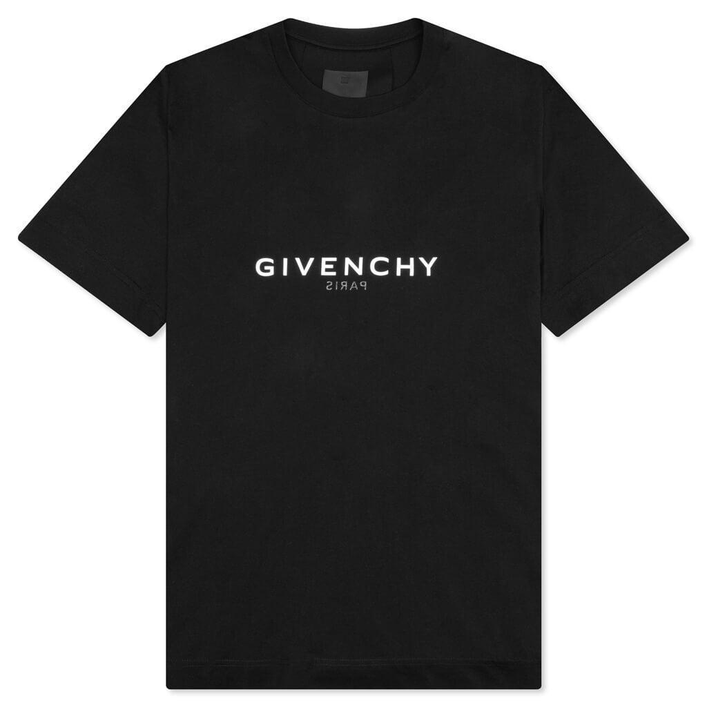 Slim Fit Reverse Print T-Shirt - Black Male Product Image