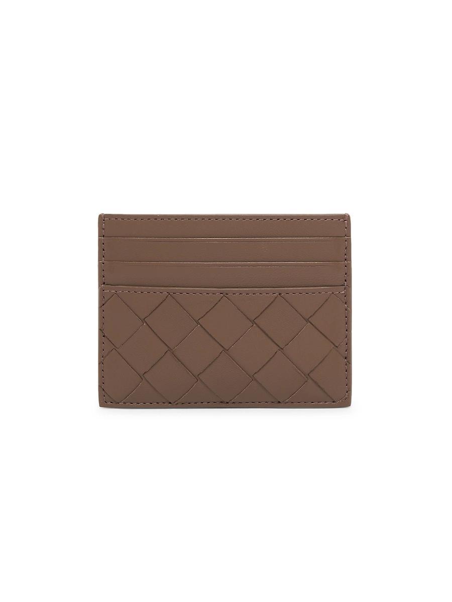 Womens Intrecciato Leather Cardholder Product Image