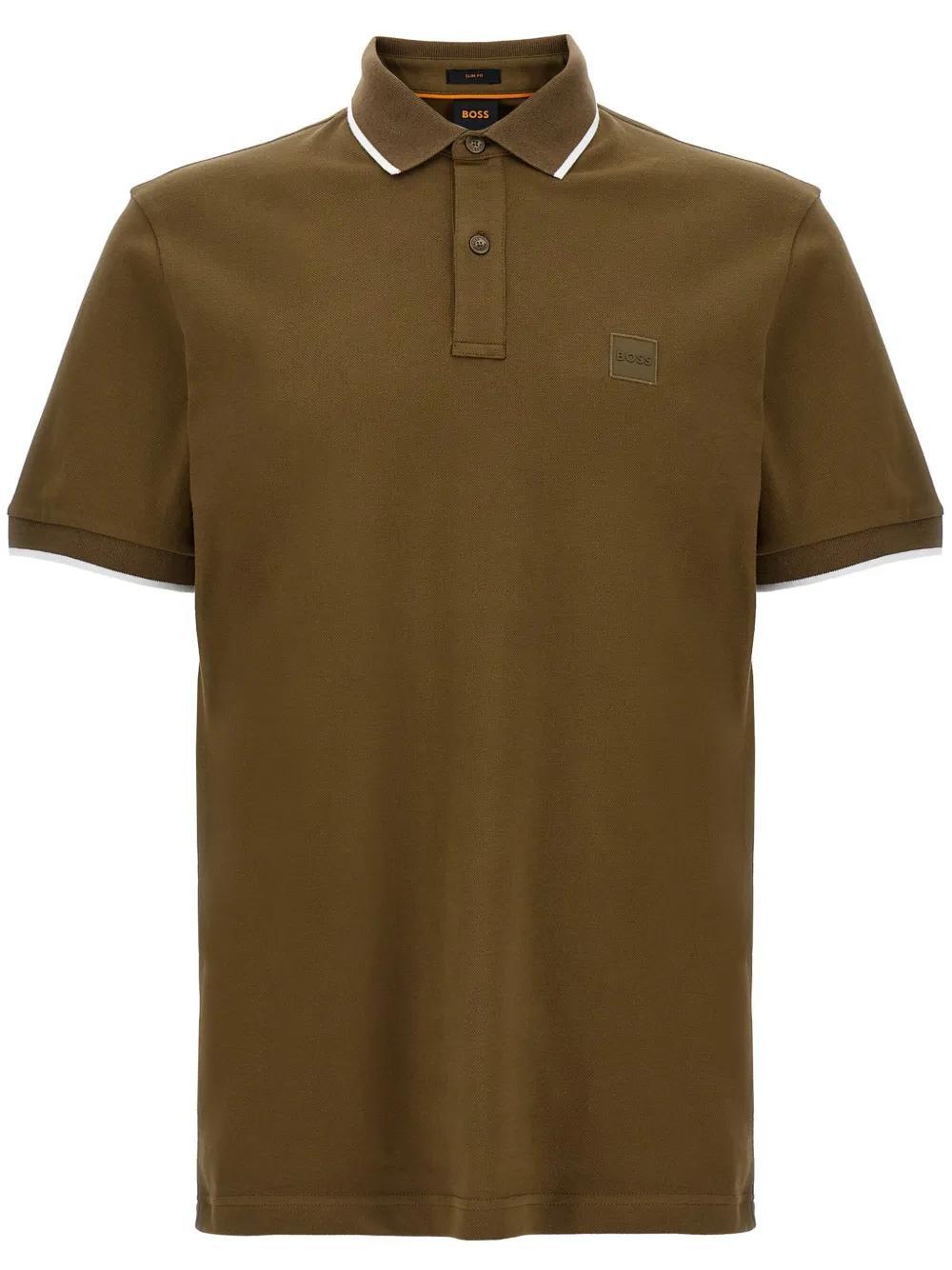 HUGO BOSS Passertip Polo Shirt In Brown Product Image