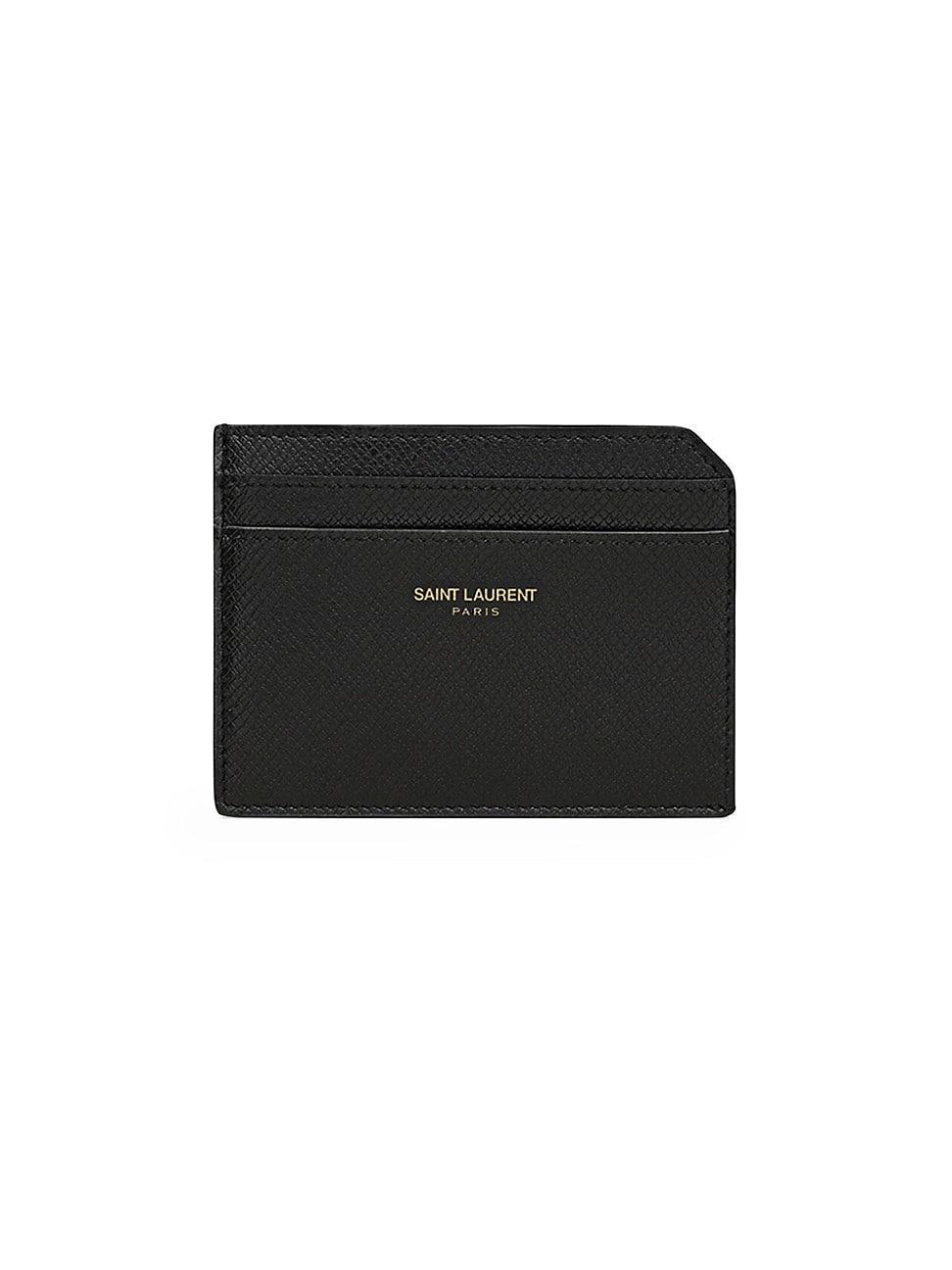 Mens Open Card Case In Coated Bark Leather Product Image