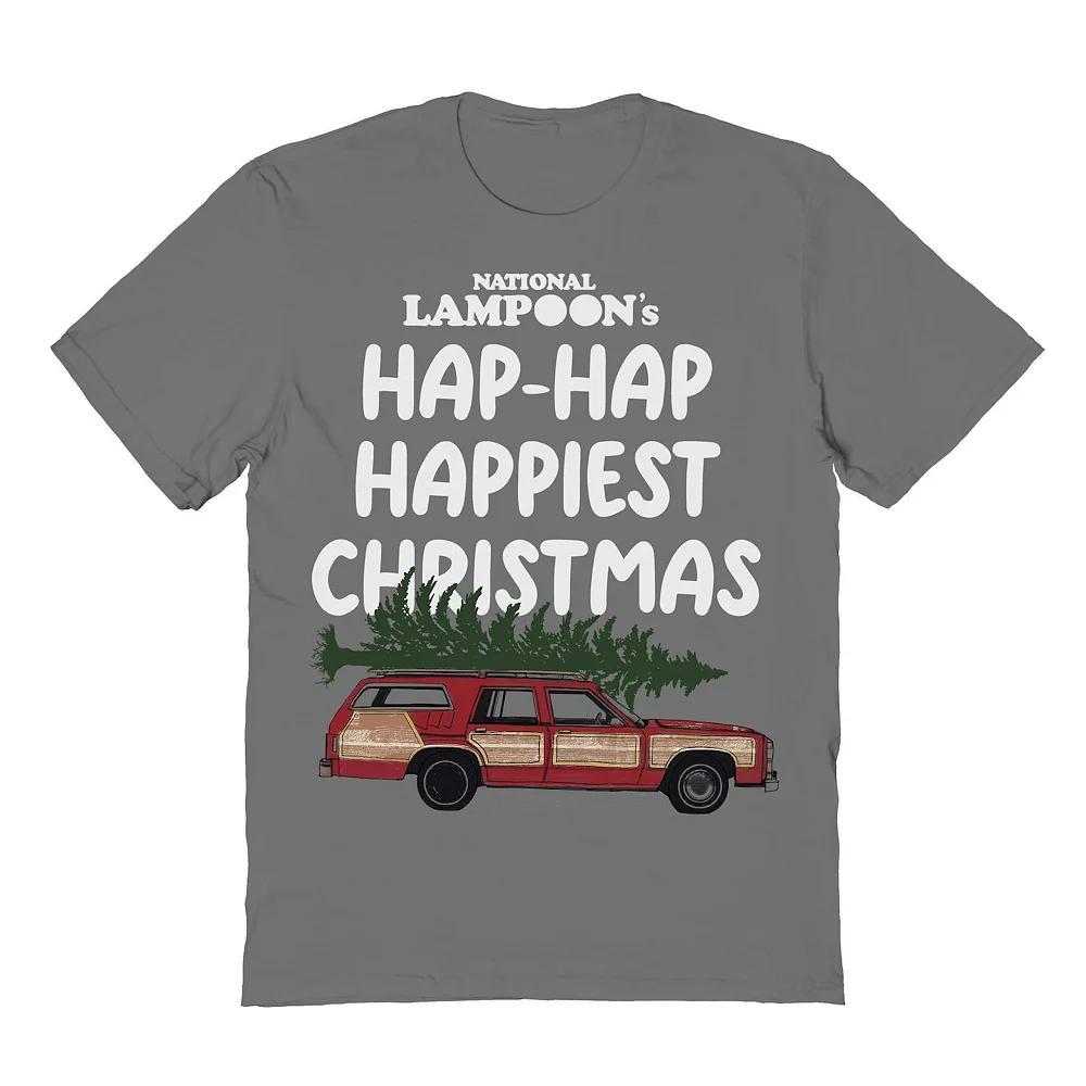 Men's Happiest Christmas National Lampoon's Christmas Vacation Graphic Tee, Size: Large, Grey Product Image