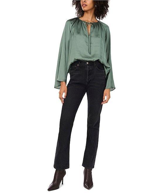 1. STATE Woven V-Neck Long Wide Sleeve Blouse Product Image