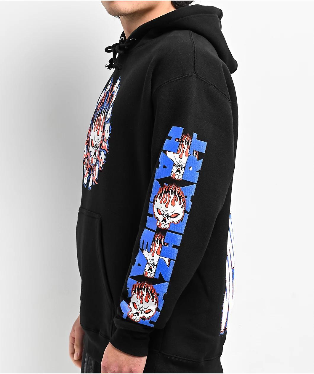 Hazheart Flame Hazzy Black Hoodie Product Image