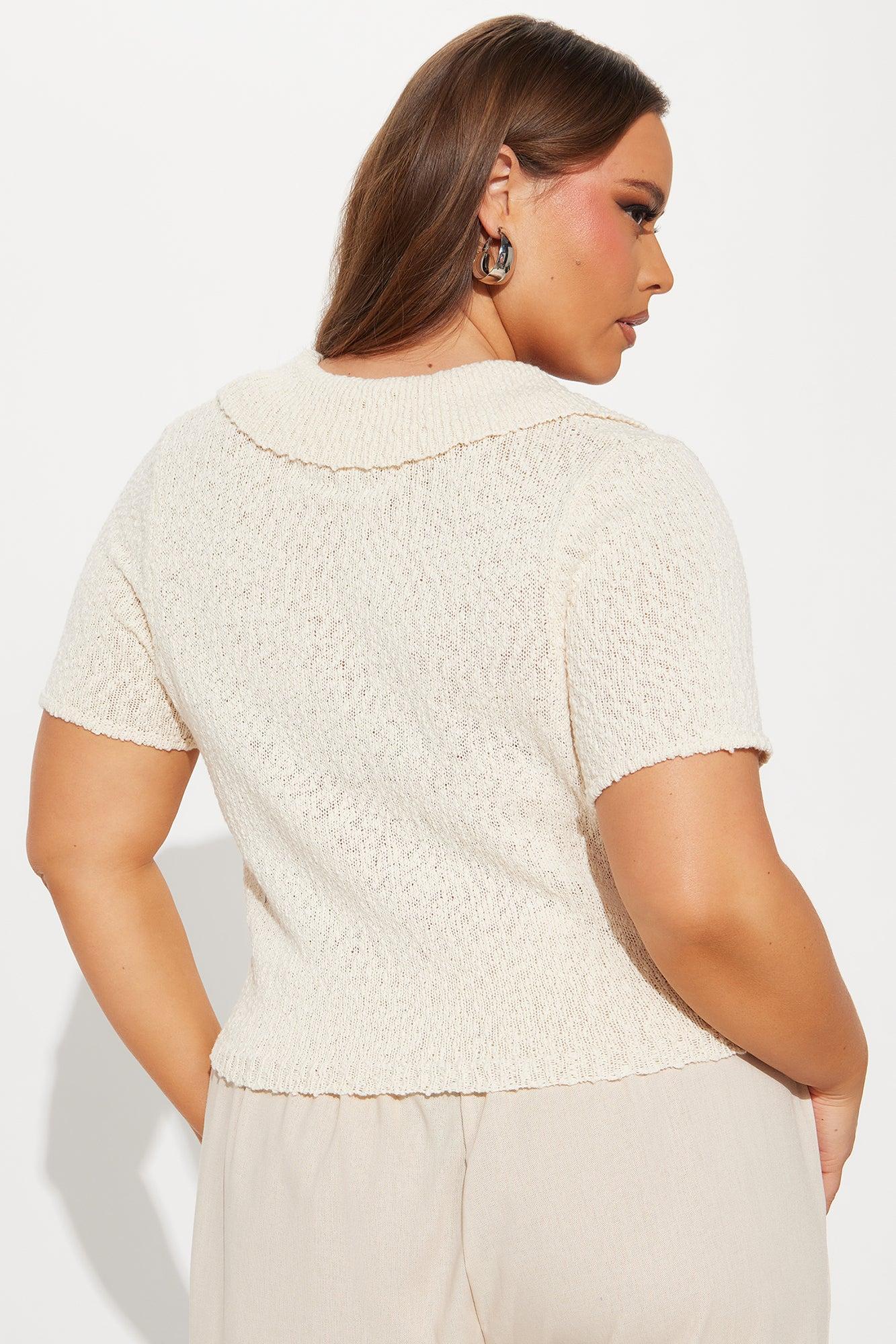 Pebble Beach Sweater Top - Cream Product Image