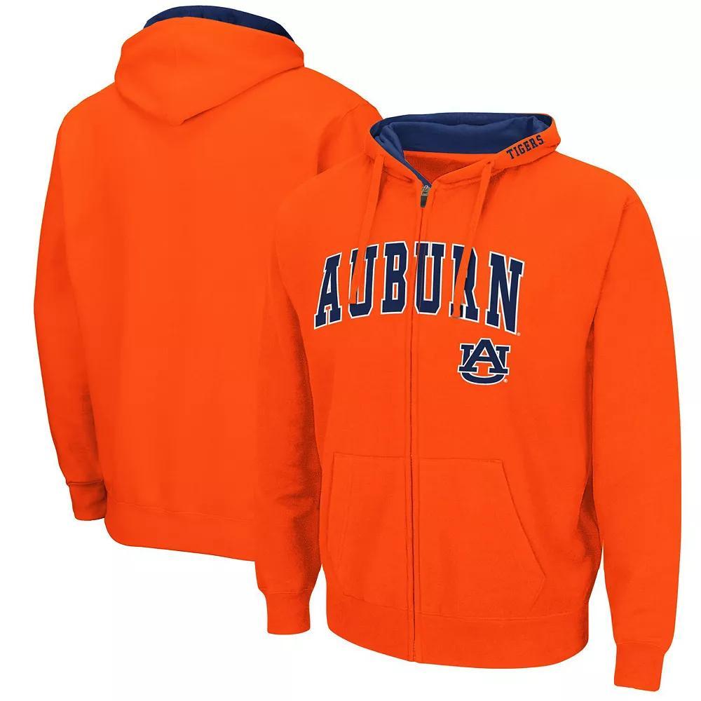 Men's Colosseum Orange Auburn Tigers Arch & Logo 3.0 Full-Zip Hoodie, Size: 2XL Product Image