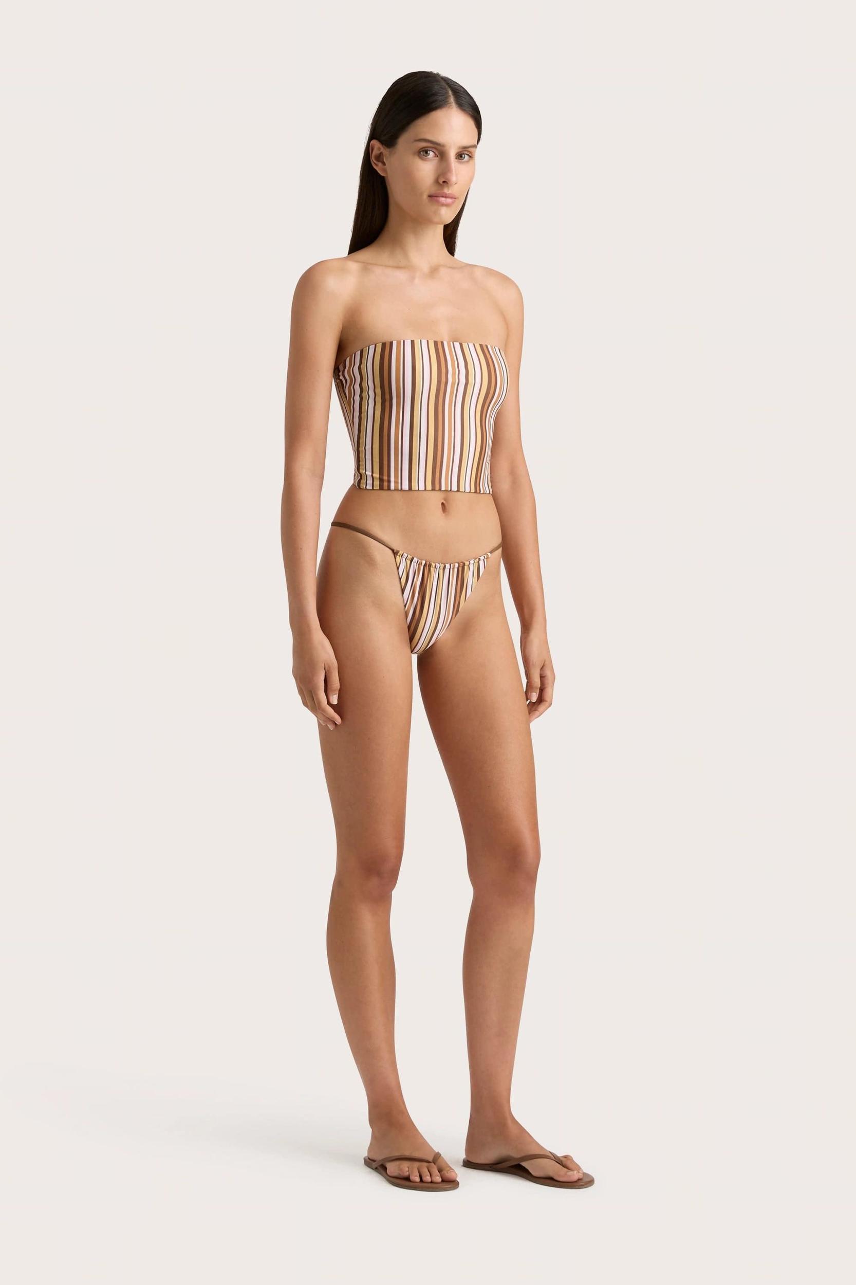 Jean Swim Top Terracotta Stripe - Final Sale Product Image