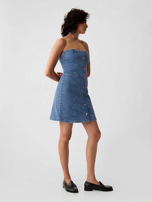 Strapless Denim Mini Dress Product Image