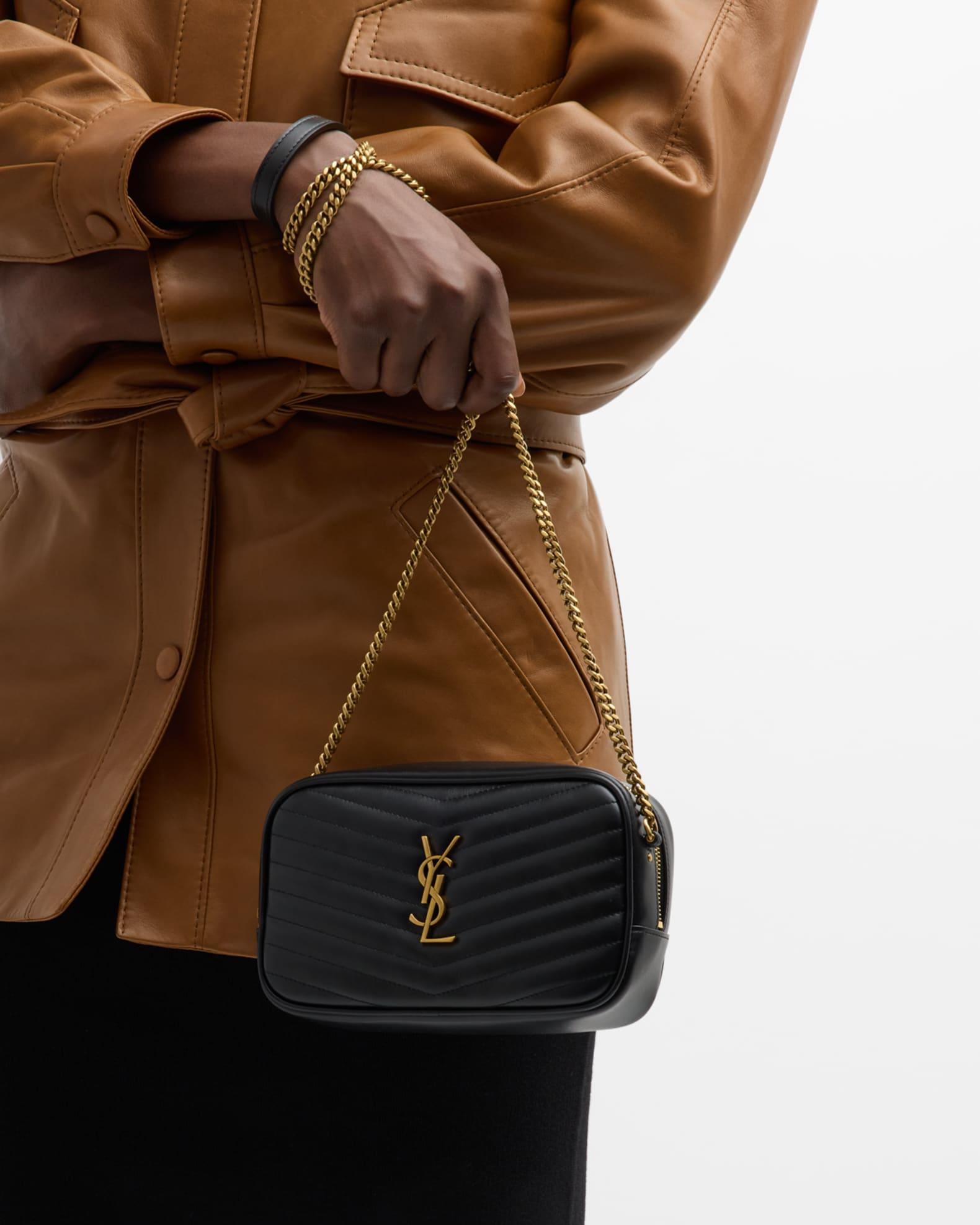 Lou Mini YSL Camera Bag in Smooth Quilted Leather Product Image