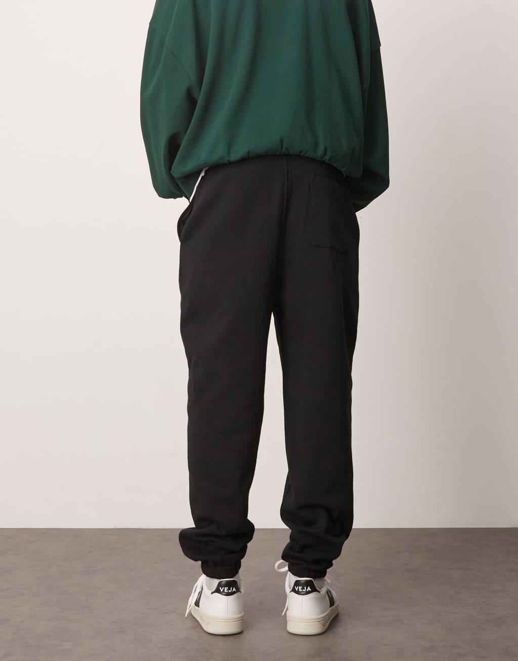 ASOS DESIGN oversized sweatpants in black Product Image