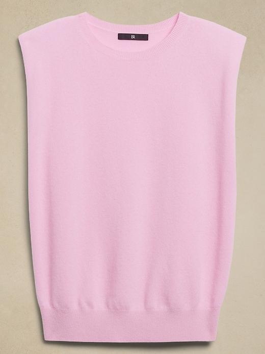 Cashmere Padded-Shoulder Top Product Image