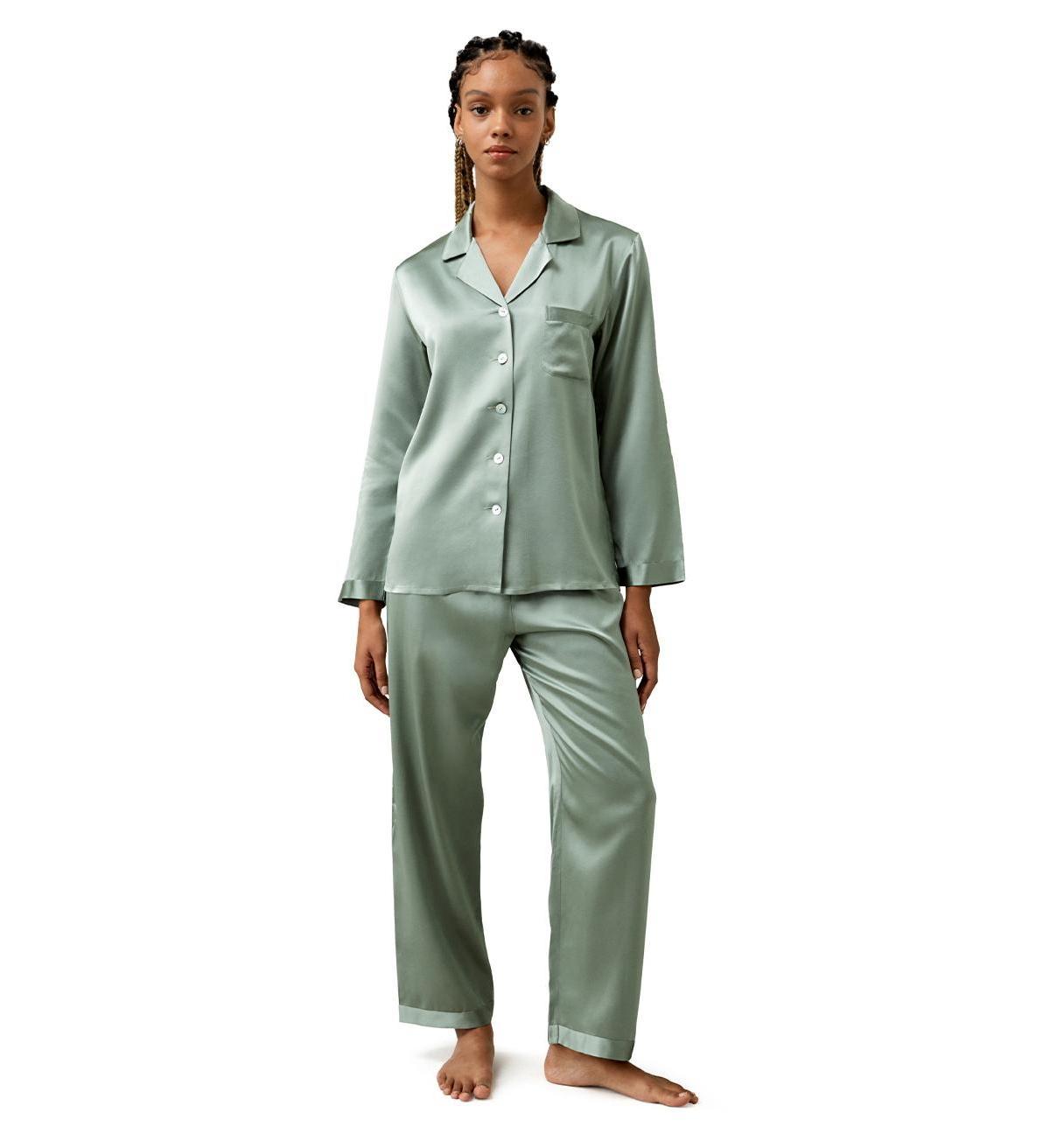 Lilysilk Womens 22 Momme Full Length Silk Pajamas Set Product Image