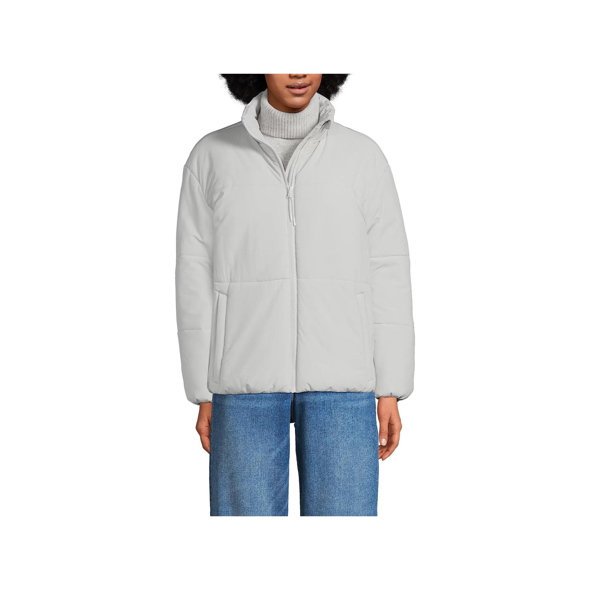 Women's Lands' End Insulated Mockneck Commuter Jacket, Size: XS, Soft Purple Product Image
