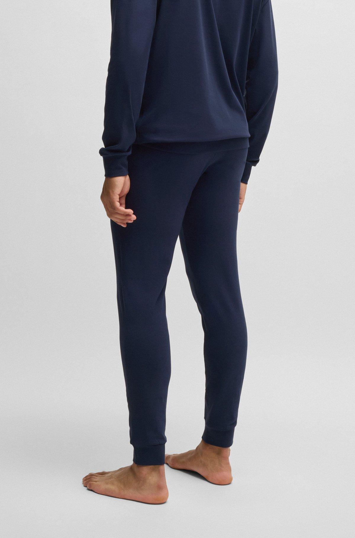 Stretch-cotton tracksuit bottoms with logo print Product Image