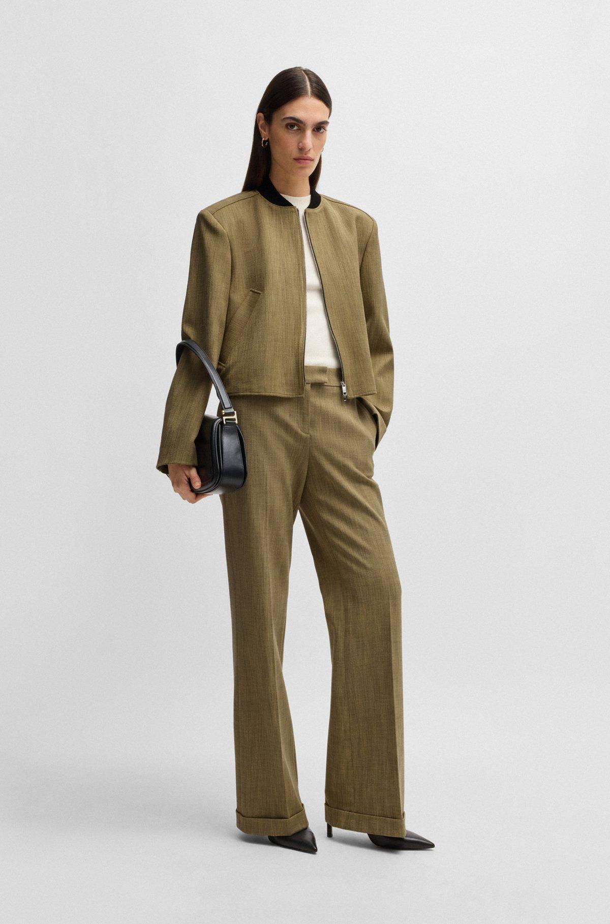 Relaxed-fit jacket in herringbone stretch fabric Product Image