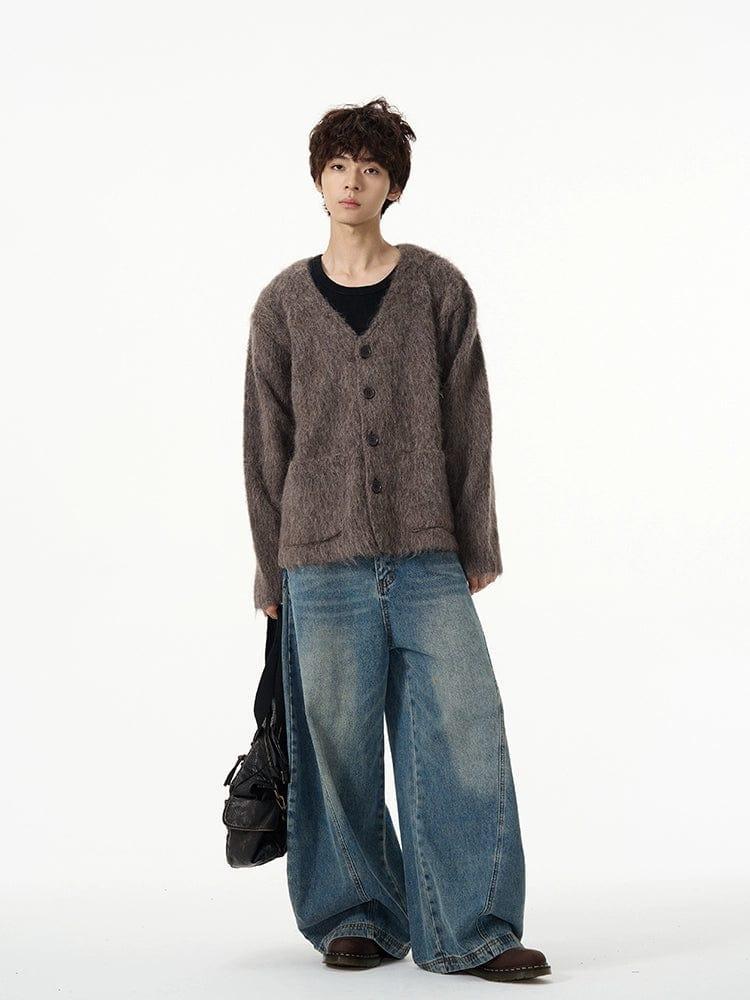 RT No. 11328 BLUE SCIMITAR WIDE DENIM JEANS Product Image