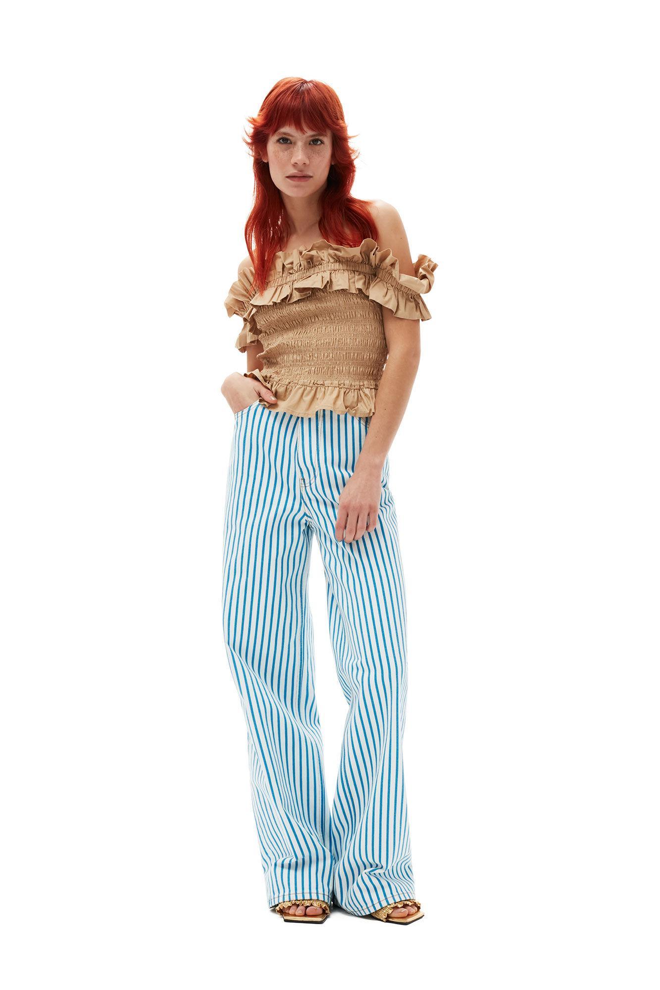 Cotton Poplin Off-Shoulder Smock Top Product Image