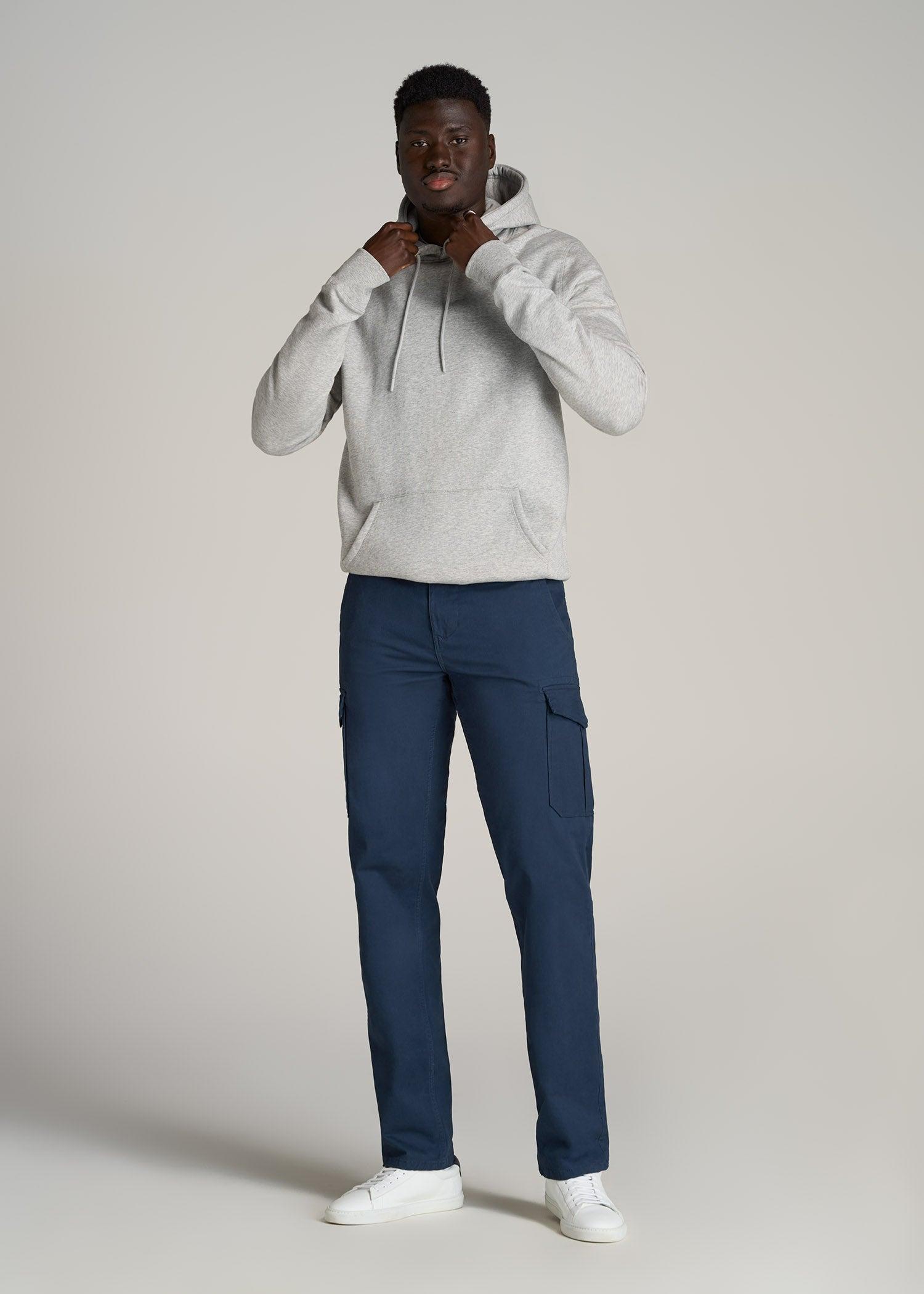 Stretch Twill SLIM-FIT Cargo Pants for Tall Men in Marine Navy Product Image