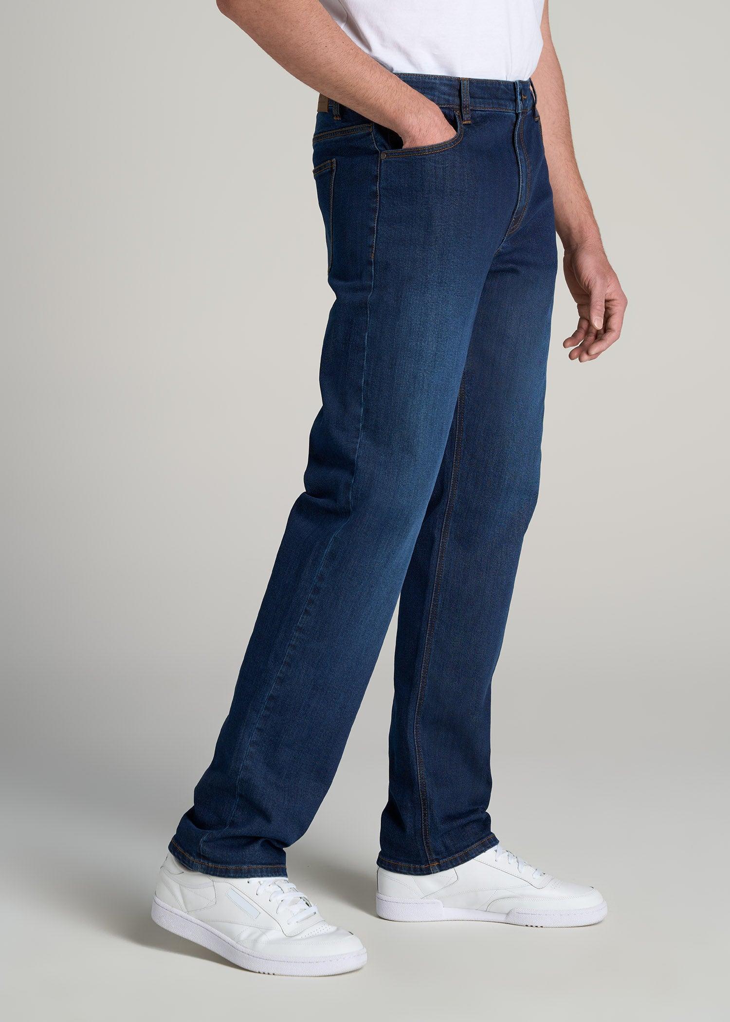 LJ&S STRAIGHT LEG Jeans for Tall Men in Charger Blue Product Image