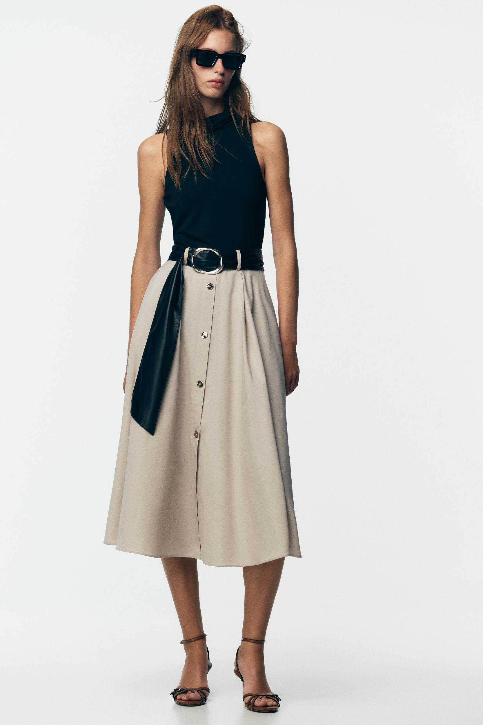 COMBINATION BELTED DRESS Product Image