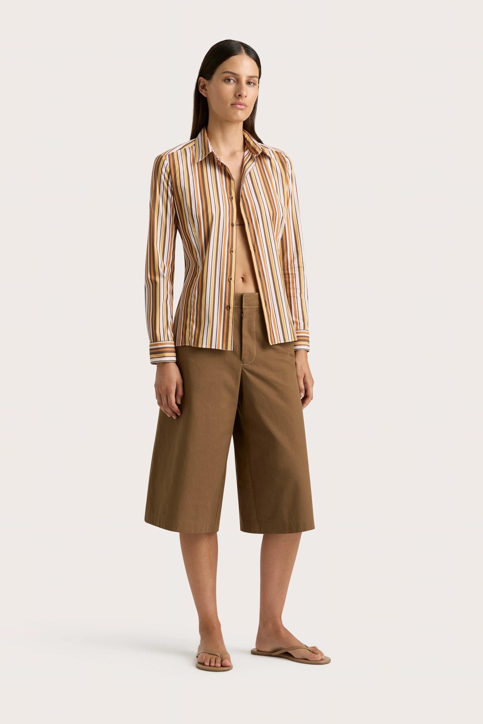 En Vau Shirt Terracotta Stripe - Final Sale Product Image
