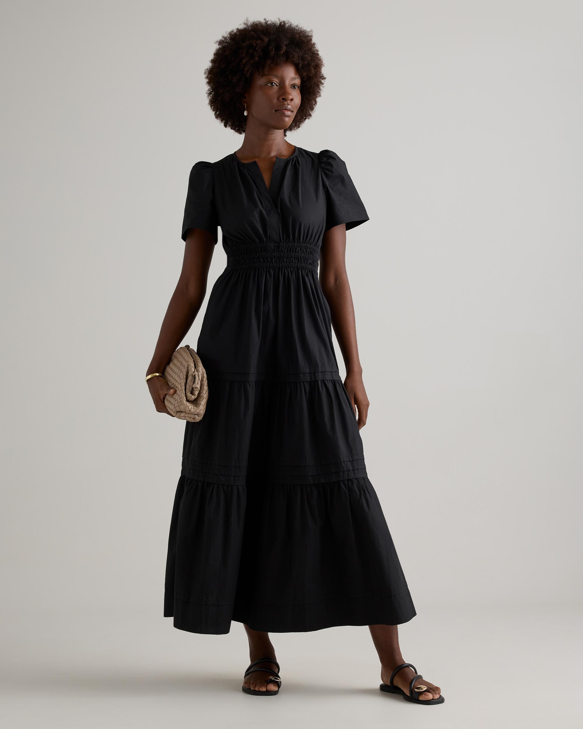 Quince | Women's Poplin Tiered Maxi Dress Size XL, Cotton Product Image