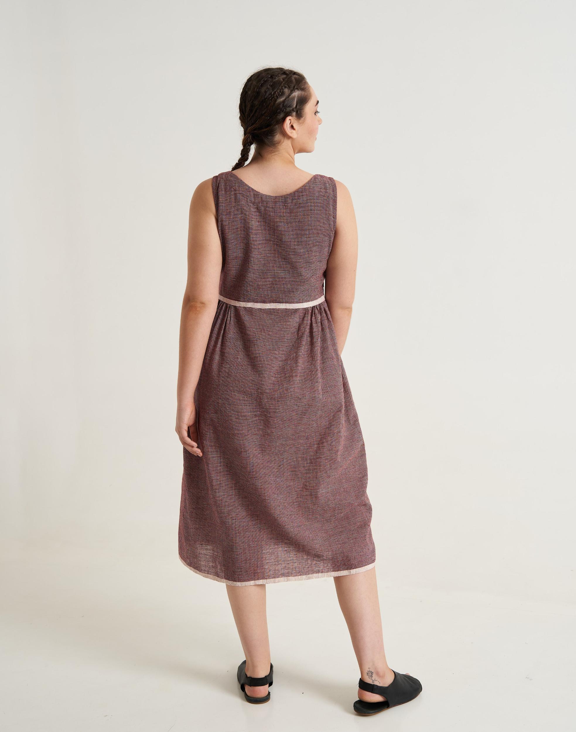Checkered Midi Dress Product Image