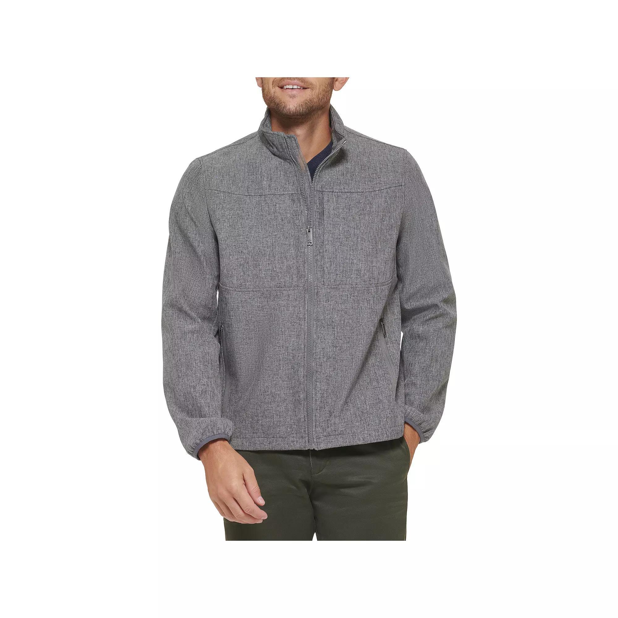 Men's Dockers Softshell Stand Collar Jacket, Size: XS, Black Product Image