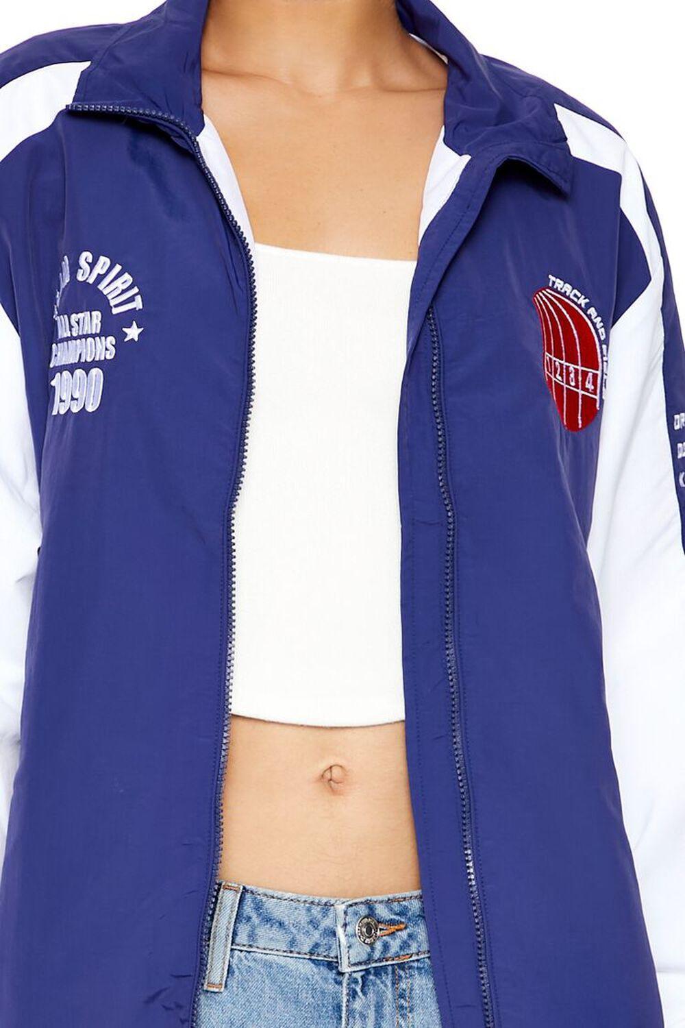 Track & Field Zip-Up Bomber Jacket | Forever 21 Product Image