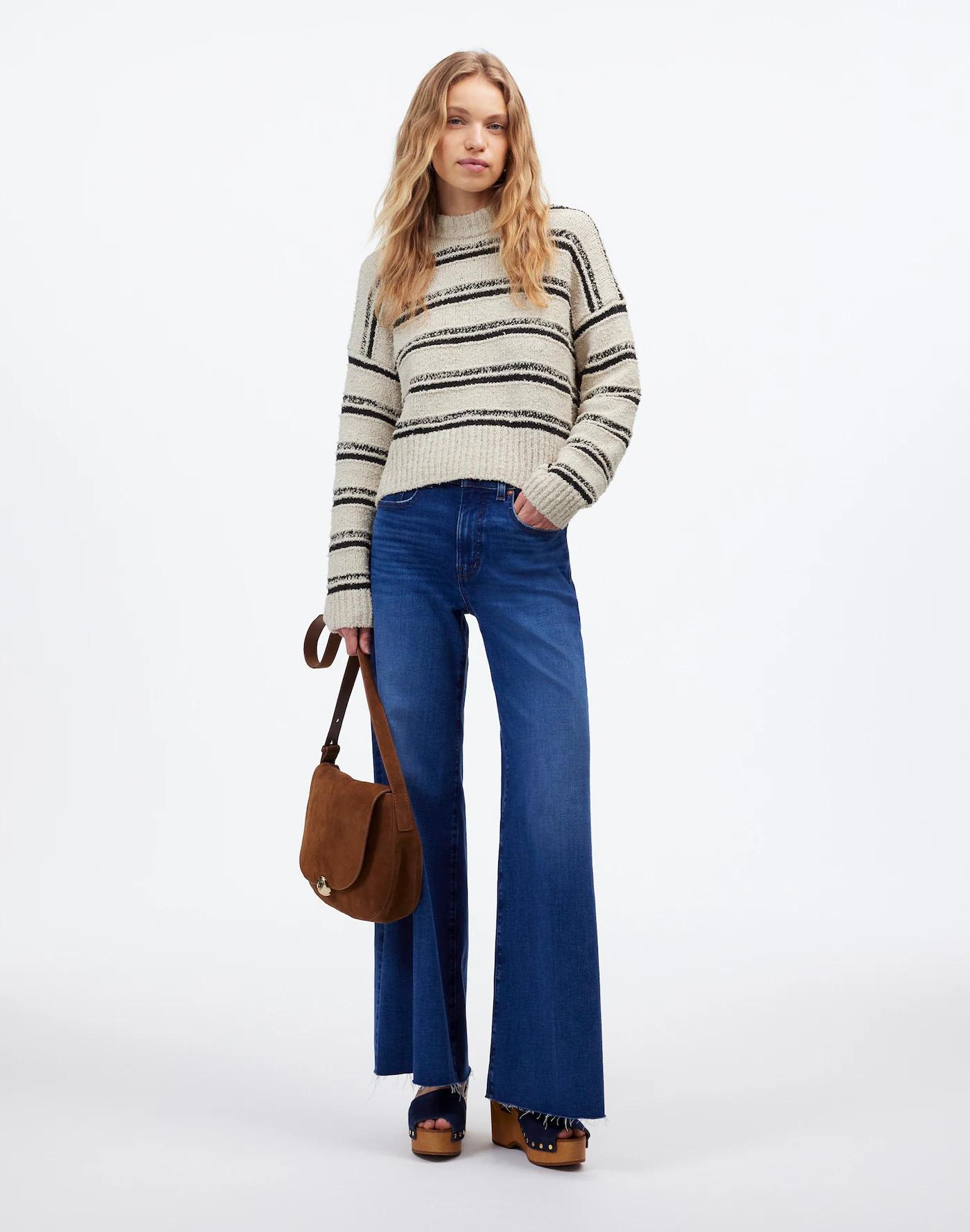 Eyelash-Yarn Crewneck Sweater Product Image